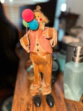 Vintage Paper mache clown figure
